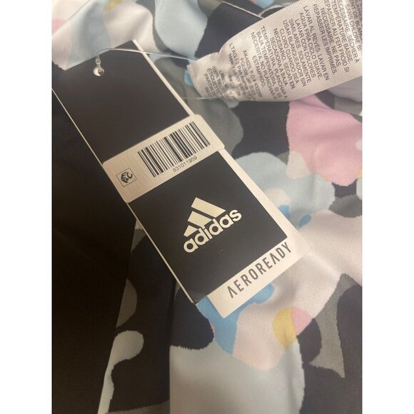 NEW! Adidas Aeroready Pull On Leggings Pink Blue Black Girl's Size XL - Picture 9 of 10